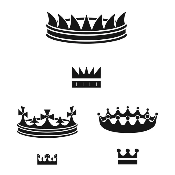 Objeto aislado de rey y signo majestuoso. Conjunto de rey y oro stock vector ilustración . — Vector de stock