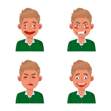 Yüz ve erkek sembolüizole nesne. Web için yüz ve genç stok sembolü koleksiyonu.