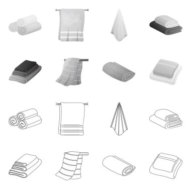 Yumuşak ve temiz simgevektör illüstrasyon. Stok için yumuşak ve evsel vektör simgesi kümesi.