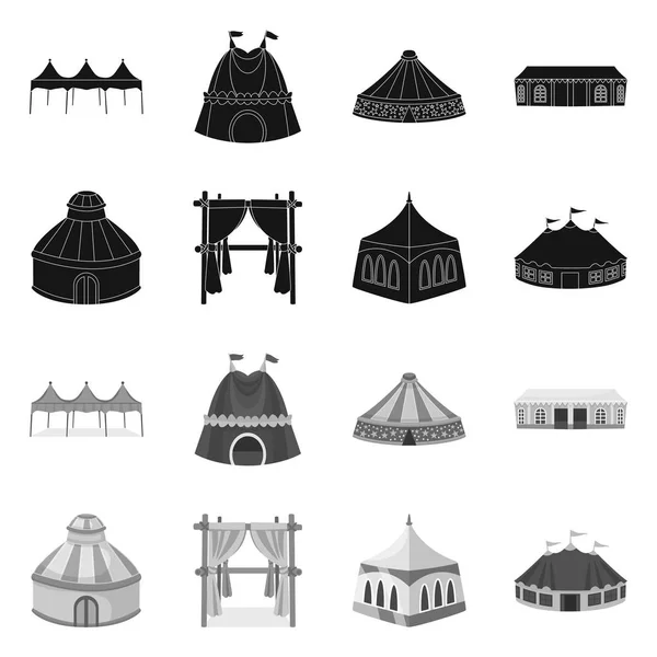 Conception vectorielle du toit et symbole pliant. Collection de toitures et d'architecture illustration vectorielle de stock . — Image vectorielle