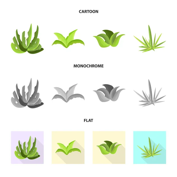 Projeto vetorial de paisagismo e logotipo de verão. Coleção de paisagismo e ambiente ícone vetorial para estoque . — Vetor de Stock