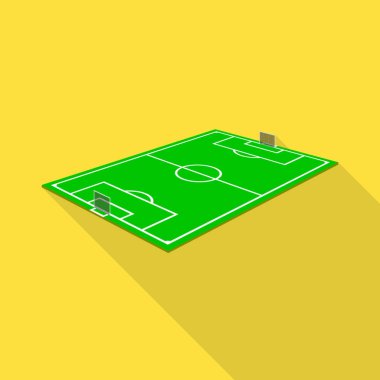 Futbol ve saha sembolü izole nesne. Futbol ve çim stok vektör illüstrasyon koleksiyonu.