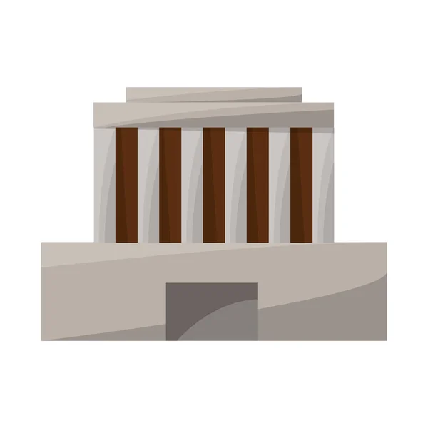Geïsoleerd object van het gebouw en Mausoleum logo. Set van gebouw en Vietnamese voorraad symbool voor web. — Stockvector
