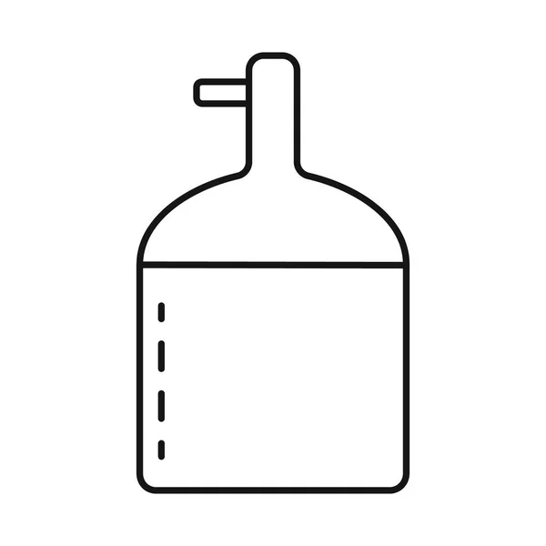 Vektor illustration av flask-och dryckes ikon. Uppsättning av flaska och kallt Lager vektor illustration. — Stock vektor