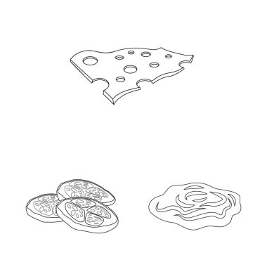 Burger ve sandviç logosu yalıtılmış nesne. Burger ve dilim hisse senedi simgesi için web topluluğu.