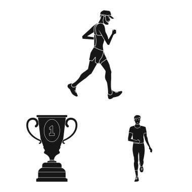 Sağlık ve fitness işareti Vektör illüstrasyon. Web için sağlık ve sprint stok sembolü koleksiyonu.