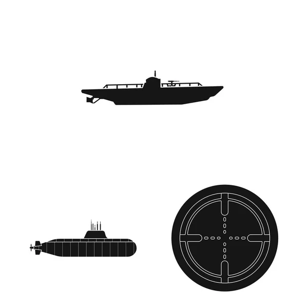 Ilustração vetorial da tecnologia e símbolo da frota. Coleção de tecnologia e ícone do vetor naval para estoque . — Vetor de Stock