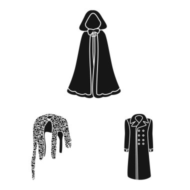 Kumaş ve giysi simgesiizole nesne. Kumaş ve giysi stok vektör illüstrasyon koleksiyonu.