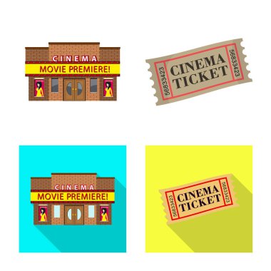 Televizyon ve filme simge vektör tasarımı. Televizyon ve hisse senedi vektör çizim ile ilgilenen.