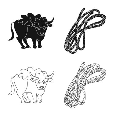 Vektör çizim geleneksel ve tur logosu. Geleneksel topluluğu ve web için yerler hisse senedi simgesi.