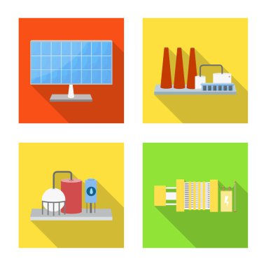 Kaynak ve ortam sembolünün vektör tasarımı. Kaynak ve biyo stok vektör çizim koleksiyonu.