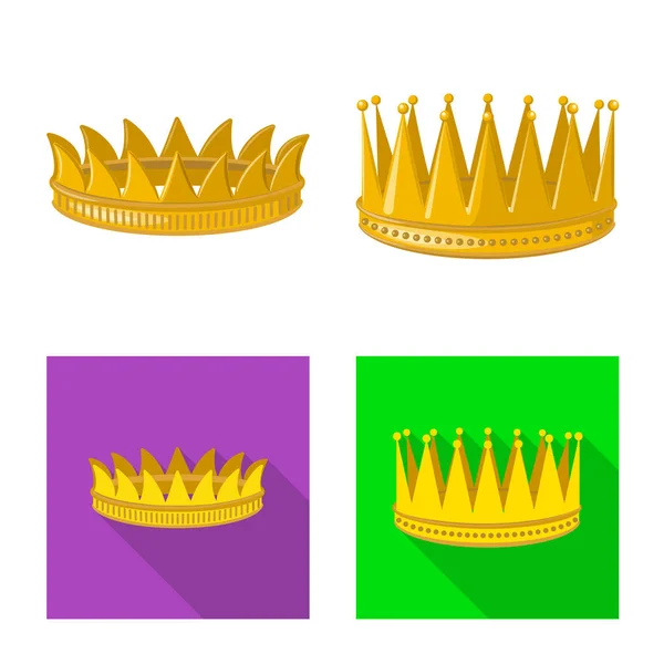 Isolert objekt av middelalderens og adelens logo. Beskrivelse av bestanden i middelalderen og monarkiet . – stockvektor