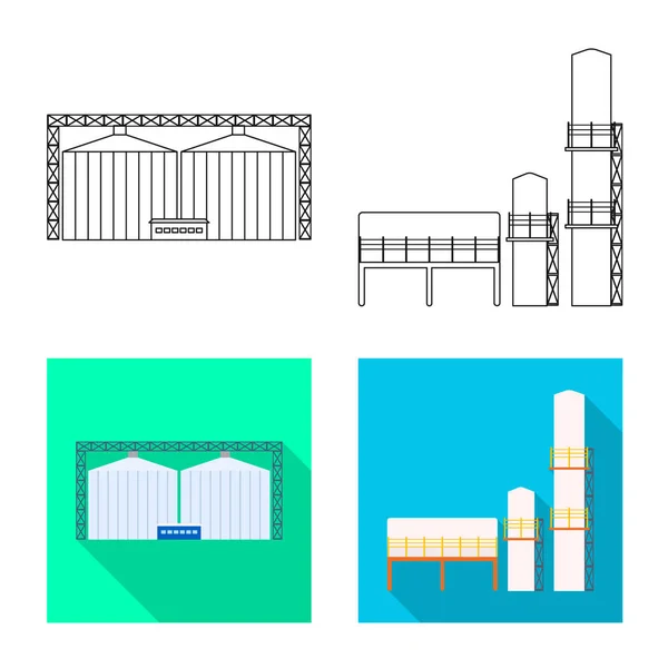 Vektor design av produktionen och struktur symbol. Samling av produktion och teknik vektor ikon för lager. — Stock vektor