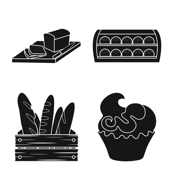 Isolated object of bakery and natural icon. Collection of bakery and production vector icon for stock. — Stock Vector