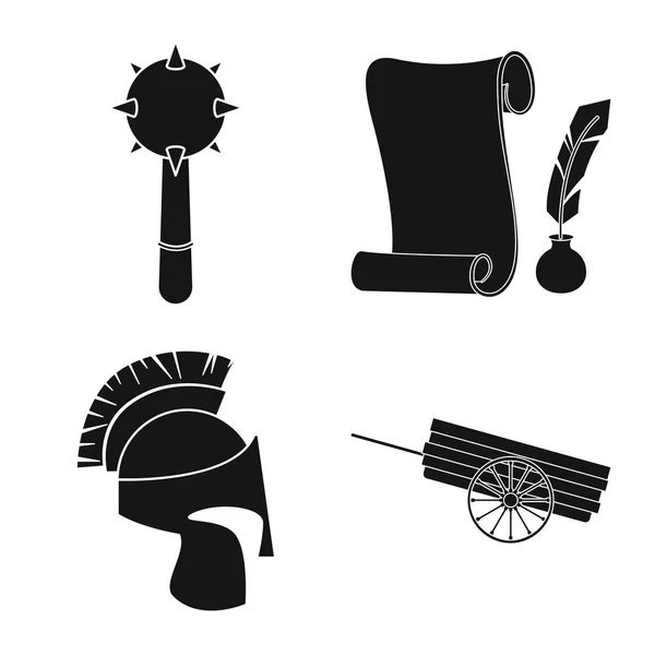 Objeto aislado del icono tradicional y renacentista. Conjunto de ilustración de vector de stock tradicional e historia . — Vector de stock