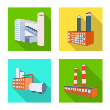 İnşaat ve ekipman işareti izole nesne. Stok lar için inşaat ve üretim vektör simgesi kümesi.