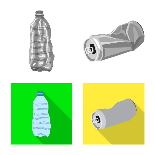 Conception vectorielle des ordures et de l'icône indésirable. Collecte des déchets et symbole du stock de déchets pour le réseau . — Image vectorielle