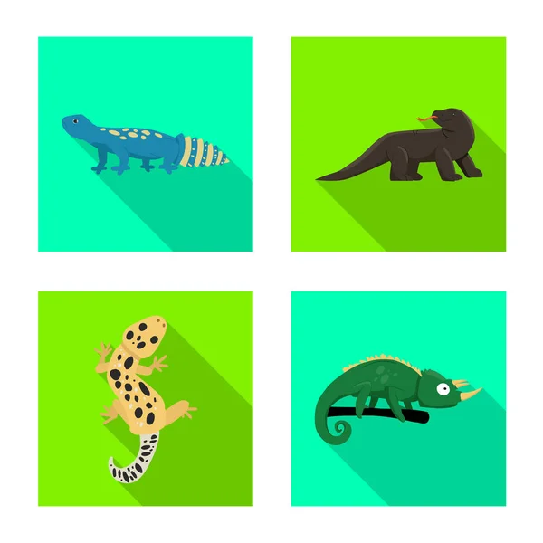 Illustration vectorielle du logo queue et faune. Collection d'icônes vectorielles queue et environnement pour stock . — Image vectorielle