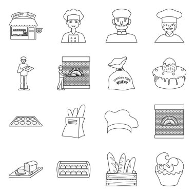 Fırın ve doğal sembol Vektör illüstrasyon. Fırın ve iş stok vektör illüstrasyon koleksiyonu.