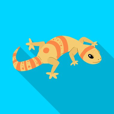 Kertenkele ve sürüngen logosu vektör illüstrasyon. Web için kertenkele ve orijinal stok sembolü koleksiyonu.