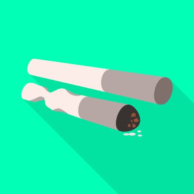 Sigara ve alışkanlık simgesi izole nesne. Stok için sigara ve paket vektör simgesi koleksiyonu.
