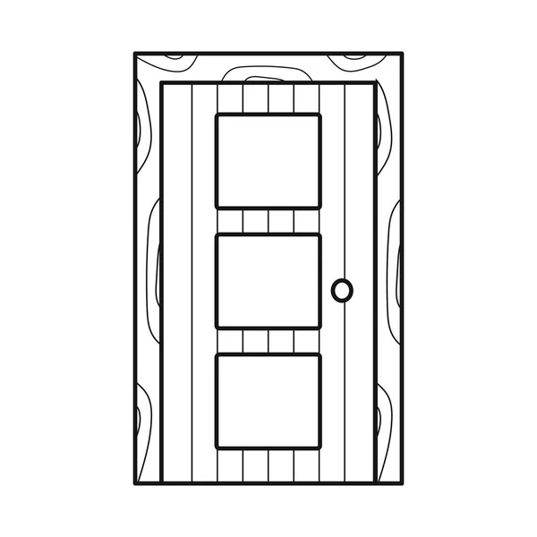 Objet isolé de la porte et du panneau de porte. Ensemble de porte et icône vectorielle d'entrée pour stock . — Image vectorielle