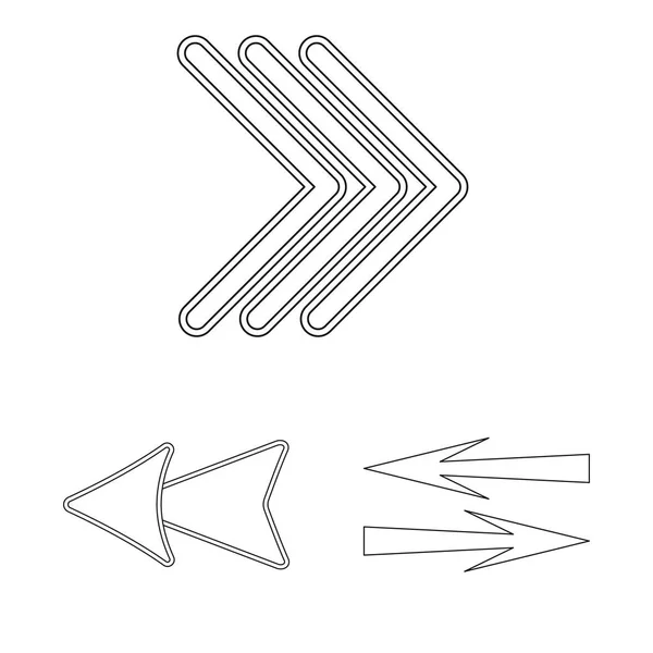 Oggetto isolato di elemento e icona freccia. Serie di elementi e direzione stock vettoriale illustrazione . — Vettoriale Stock