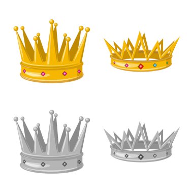 Vektör tasarımı Ortaçağ ve asalet logosu. Ortaçağ kümesi ve hisse senedi için monarşi vektör simgesi.