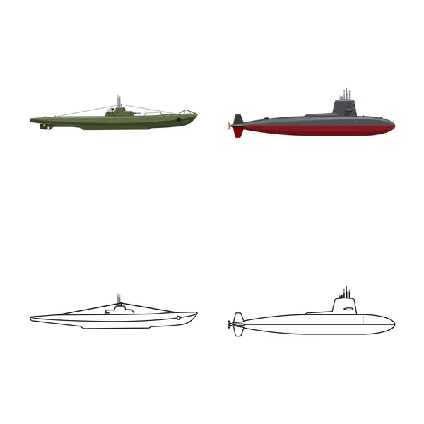 Objeto aislado de guerra y logotipo del barco. Conjunto de guerra y flota stock vector ilustración . — Archivo Imágenes Vectoriales