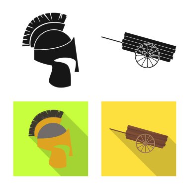 Eski ve kültür logosuvektör illüstrasyon. Eski ve rönesans stok vektör illüstrasyon seti.