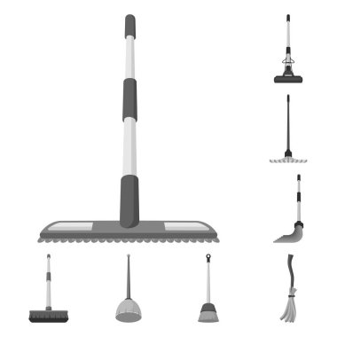 Aracın yalıtılmış nesnesi ve paspaslama logosu. Web için araç ve ev stok sembolü kümesi.