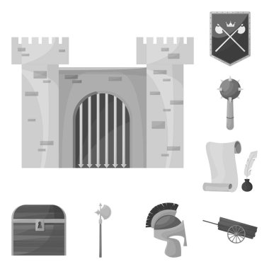 Miras ve antik işareti Vektör illüstrasyon. Web için miras ve kültür stok sembolü koleksiyonu.