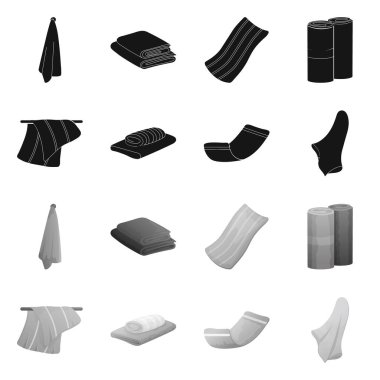 Yumuşak ve temiz simgevektör illüstrasyon. Stok için yumuşak ve ev selvektör simgesinin toplanması.