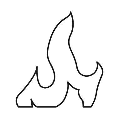 Alev ve sıcak işareti vektör illüstrasyon. Web için alev ve ışık stok sembolü koleksiyonu.