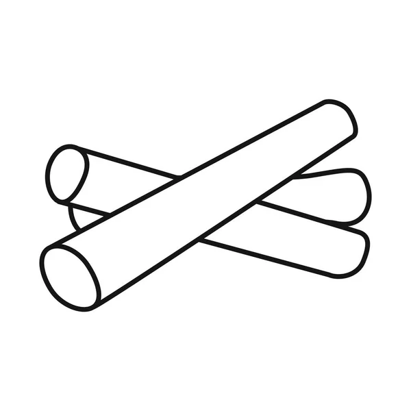 Vector ontwerp van log en brandhout teken. Set van log en bruin vector pictogram voor voorraad. — Stockvector