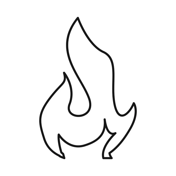 Ilustración vectorial de llama y símbolo naranja. Colección de llama y vector amarillo icono para stock . — Archivo Imágenes Vectoriales