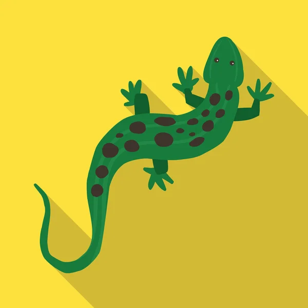 Ilustración vectorial de lagarto y símbolo verde. Conjunto de lagarto e ícono de vector de rastreo para stock . — Vector de stock