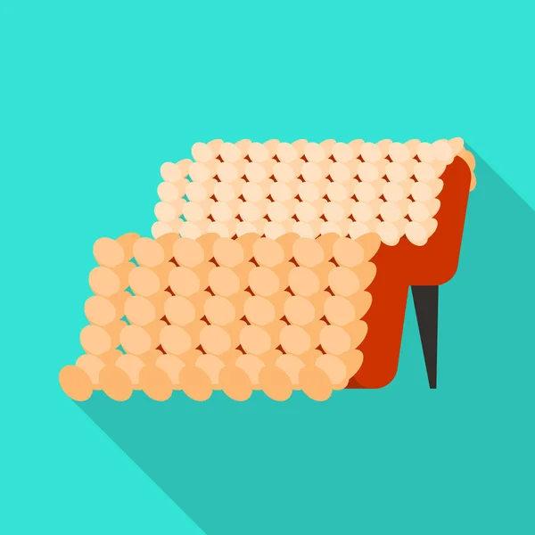 Vector illustratie van gebreide en sofa pictogram. Collectie van gebreide en Couch Stock vector illustratie. — Stockvector
