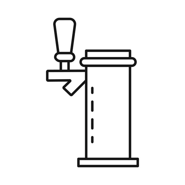 Design vetorial do símbolo de torneira e bebida. Coleta de torneira e punho ilustração vetor estoque . — Vetor de Stock