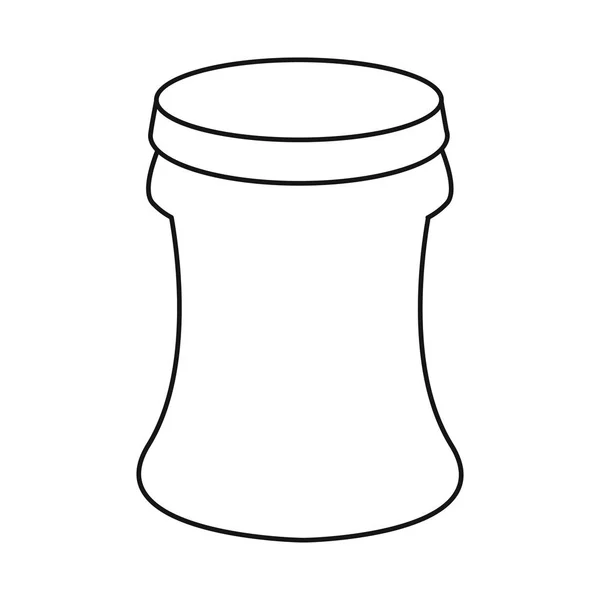 Vektor-Design von Behälter und Limo-Symbol. Set von Behältern und nichtalkoholischen Aktienvektoren Illustration. — Stockvektor