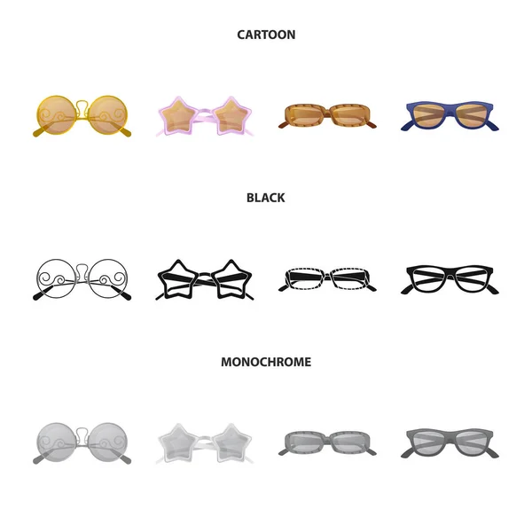 Projekt wektor znak okulary i okulary przeciwsłoneczne. Okulary i akcesoria symbol giełdowy dla sieci web. — Wektor stockowy