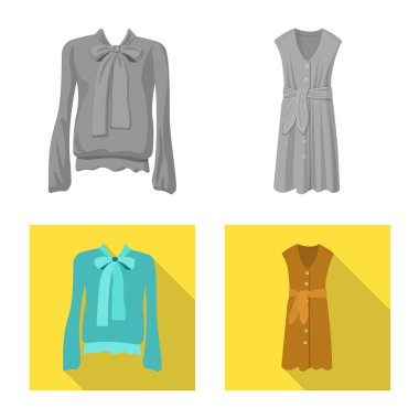 Kadın ve giyim sembolü yalıtılmış nesne. Kadın ve giyim hisse senedi simgesi için web topluluğu.