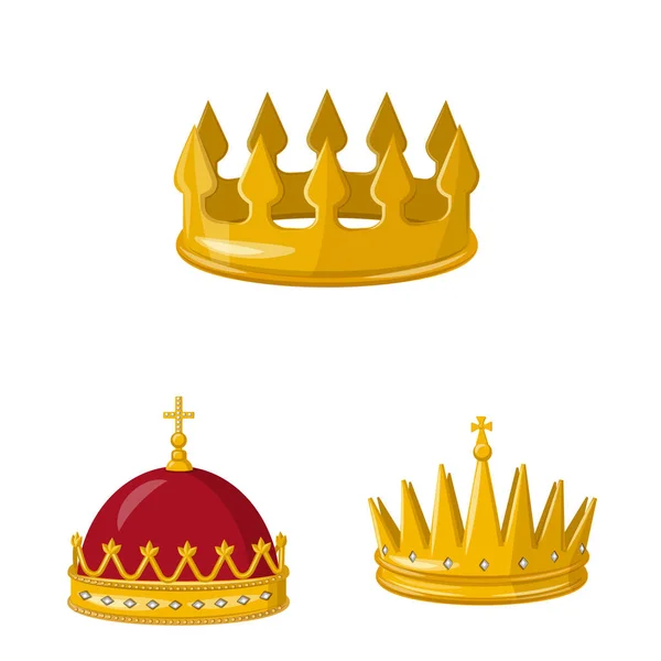 Ilustração vetorial da monarquia e do ícone de ouro. Coleção de monarquia e heráldica ilustração vetorial . —  Vetores de Stock