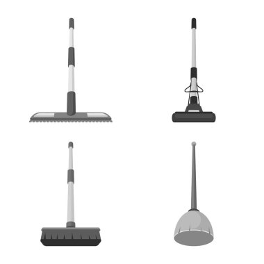 Aracın yalıtılmış nesnesi ve paspaslama sembolü. Stok için araç ve ev vektör simgesi kümesi.