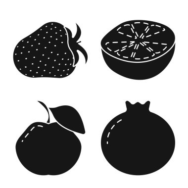 Vejetaryen ve organik tabelayı vektör tasarımı. Web için vejetaryen ve gıda stok sembolü kümesi.