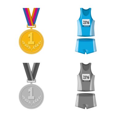 Spor ve kazanan sembol yalıtılmış nesne. Spor ve fitness hisse senedi simgesi web için kümesi.