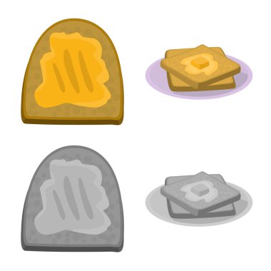 Vektör kremsi tasarımını ve ürün simgesi. Ayarla, krem ve çiftlik stok vektör çizim.