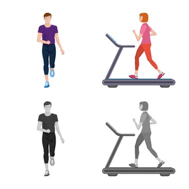 Spor ve kazanan simge vektör tasarımı. Spor ve fitness hisse senedi vektör çizim topluluğu.