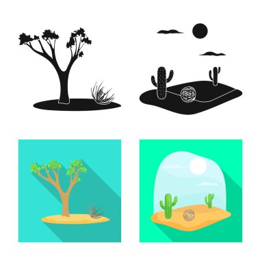 Peyzaj ve doğa logosu vektör illüstrasyon. Peyzaj ve çevre stok vektör illüstrasyon seti.