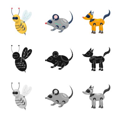 Oyuncağın ve bilim sembolünün vektör tasarımı. Ağ için oyuncak ve oyuncak sembolü.